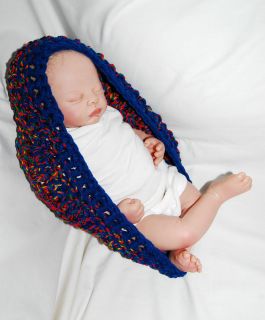 Newborn Cocoon Photography Photo Prop Baby Handmade 0 3 months BRIGHT 