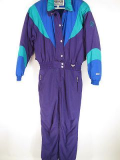 Vintage 80s FERA SKIWEAR Time Machine Ski Suit Womens 14 OR L