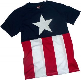   AMERICA Cut and Sew Suit design Costume tee t Shirt NEW Marvel Comics