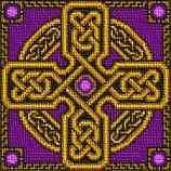 Landmark Tapestries & Charts Celtic Cross Amethyst Needlepoint 