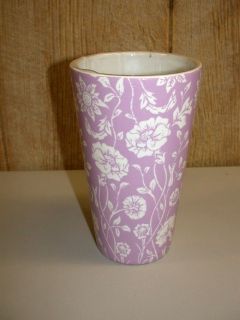 Teleflora Pink Damask Vase with Plastic Liner 4.5 Dia x 7.5 Tall
