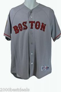 MAJESTIC JERSEY MLB Boston Red Sox Patched Jersey Men Replica Gray Red 