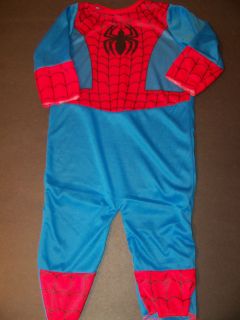 MARVEL SPIDER MAN Boys Blue & Red Costume   Size 12   18 Mos * EUC