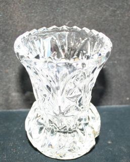 VTG MINT Crystal Vase Toothpick made in Yugoslavia 4 high 1diam by 