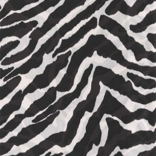 Black / White   203523   Zebra Print Savannah Wallpaper