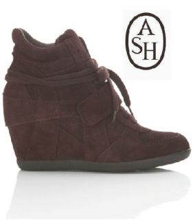 Ash Bowie Prune Womens Mid Wedge High Top Trainer