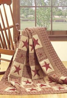 Quilted Throws Vintage Star Wine New Pattern From IHF for Sale