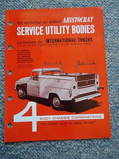   Harvester Service Utility Body Trucks 4 Pg Sales Brochure