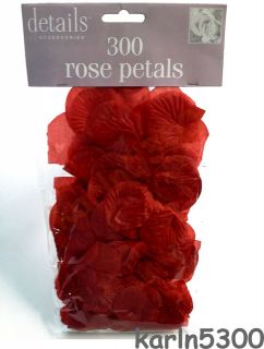 Red Rose Petals Fabric 300 Pc Wedding Flower Girl Valentines 