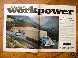 1965 Chevrolet E80 Diesel & Pickup Camper Truck Ad