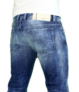 NWT DIESEL Mens Straight Leg VIKER R BOX 888N Distressed Blue Jeans 
