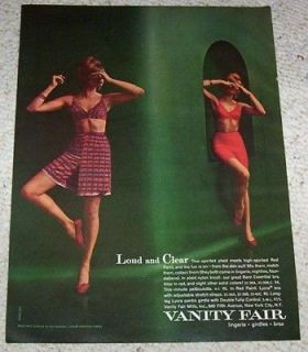 1965 Vanity Fair Lingerie Pantie Girdle Bra culottes AD