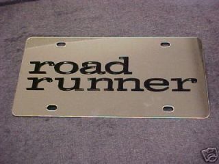 PLYMOUTH ROAD RUNNER LICENSE PLATE TAG STAINLESS STEEL