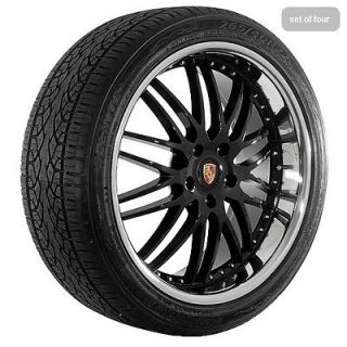 22” inch Black w/ chrome lip Porsche Cayenne Wheels Rims and Tires