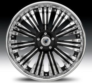 22 Asanti AF136 Black Chrome Wheels Rims 2 Piece Tone