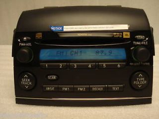 05 09 TOYOTA Sienna XLE Radio JBL Stereo 6 Disc Changer  CD Player 