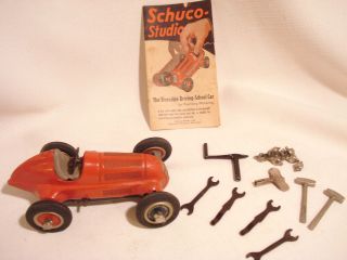 Vintage.Sch​uco.Key Wind  UpRed Race CarGerman