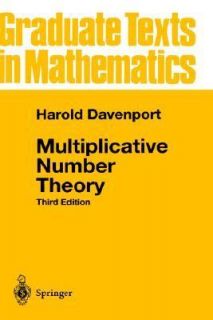 Multiplicative Number Theory 74 by Harold T. Davenport 2000, Hardcover 