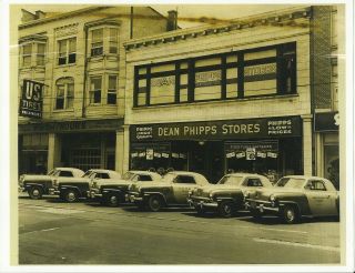 Old Photo Dean Phipps Stores Tires Old Cars Scranton Pa