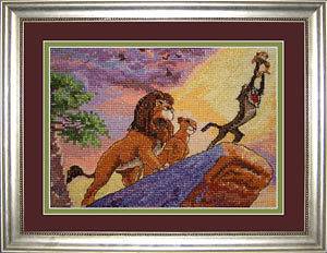 Counted Cross Stitch Kit THE LION KING VIGNETTE; Disney Dreams 