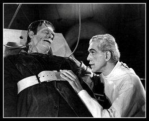 Karloff Glenn Strange Photo   House Frankenstein 1944