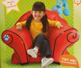 New Nick Jr Blues Clues Musical Inflatable Thinking Chair Child Size 