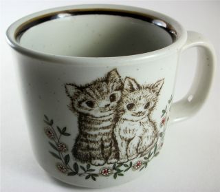 Vintage OTAGIRI JAPAN cute kitten cat pals coffee mug/cup Wonderful 