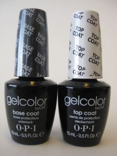 OPI Gelcolor Soak Off Gel Color Top & Base Coat Combo Set Nail Lacquer 