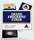 DELTA AIRLINES 1983 Frequent Flyer FOLDER w/ CARD TICKET PASS RECEIPT 