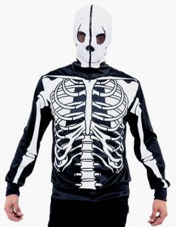 zipperheadz skeleton hoodie adult x large costume zombie fancy dress 