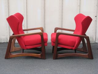 Pair of ADRIAN PEARSALL atomic age LOUNGE CHAIRS