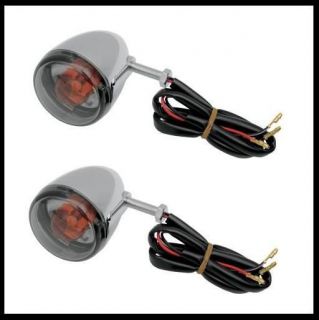 Harley Softail Sportster Dyna Chrome Rear Turn Signals and Smoke 