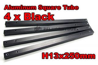 A835 4 x Black Aluminum Square Tube 13x 13mm x 250mm Multi copter arm 
