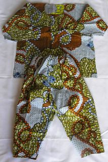 BEAUTIFUL AFRICAN CHILDRENS CLOTHING 2 PIECE SET NEVER WORN