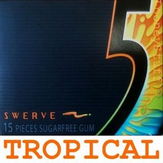 Wrigley 5 Five Swerve Tropical Sugarfree Chewing Gum 20 15 Stick Packs