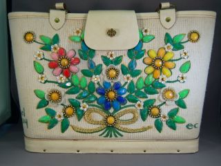 Vintage Enid Collins of Texas Jeweled Purse/Handbag Jewel Bokay 