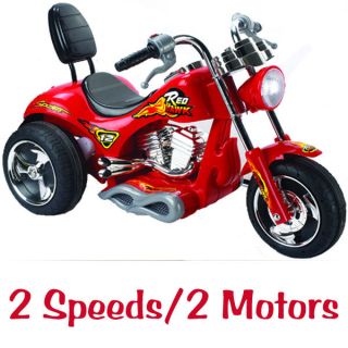 Kids Motorcycle 12v Power Chopper Ride On Wheels Red