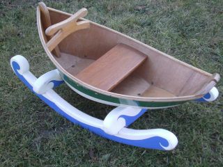   Solid Wooden Childs Rocking Sailing Ship Boat Toy Ride, Great Quality