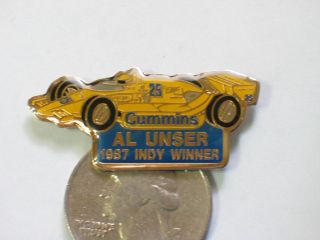 Al Unser 1987 Indy Winner Pin Badge Cummins Racing
