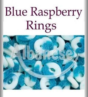 Albanese Blue Raspberry Gummy Rings 2,4,& 6 pounds  