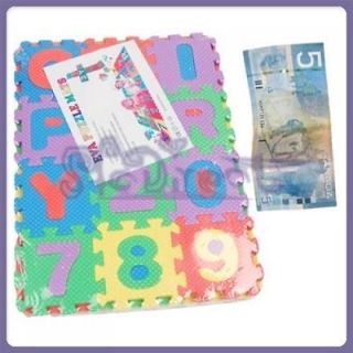 MINI 36pc 2 3/4in Letter Number Foam Puzzle Nursery Mat