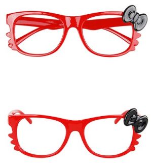   CUTE & FANCY ADORABLE New Hello KItty Bow Style Glasses Frame   RED Y5