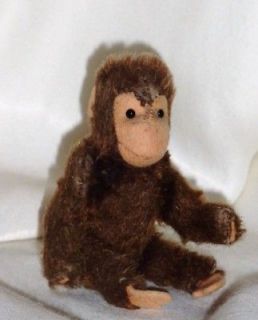 Vintage Miniature Steiff Monkey Fully Jointed As is.
