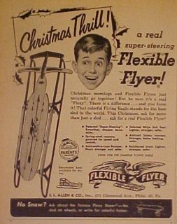  Flyer Flying Eagle Winter Snow Sled~Racer Christmas Thrill Toy AD