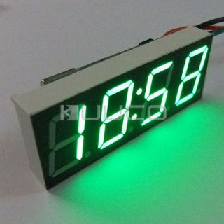 56 LED Electric Digital 12V/24V Car Motor Clock Watch Time DC 7 30V 