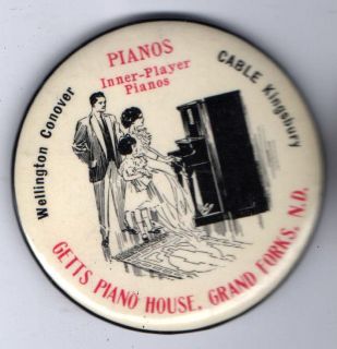 Early 1900s Player PIANO Getts House Grand Forks NORTH DAKOTA Pocket 