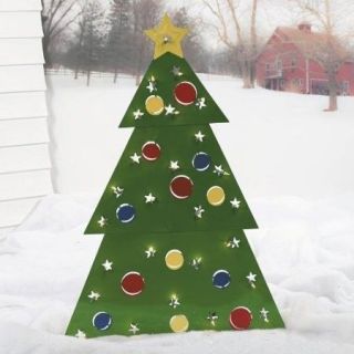 Large Rustic Outdoor Christmas Ornaments Stakes Metal Yard Decorations 