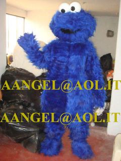 ADULT DELUXE COOKIE MONSTER MASCOT COSTUME FANCY DRESS MASK PARTY FREE 