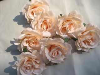 6X champa rose Artificial Silk Flower Heads Craft Wedding Wholesale 4 