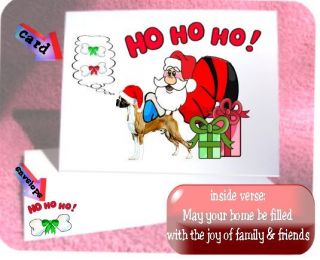 10 Boxer dog Christmas cards & envelopes laser 20 piece